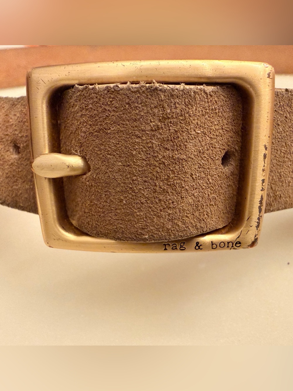 Rag & Bone suede boyfriend belt size Medium